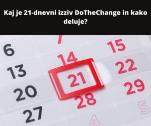 Koledar z označenimi 21 dnevi izziva DoTheChange