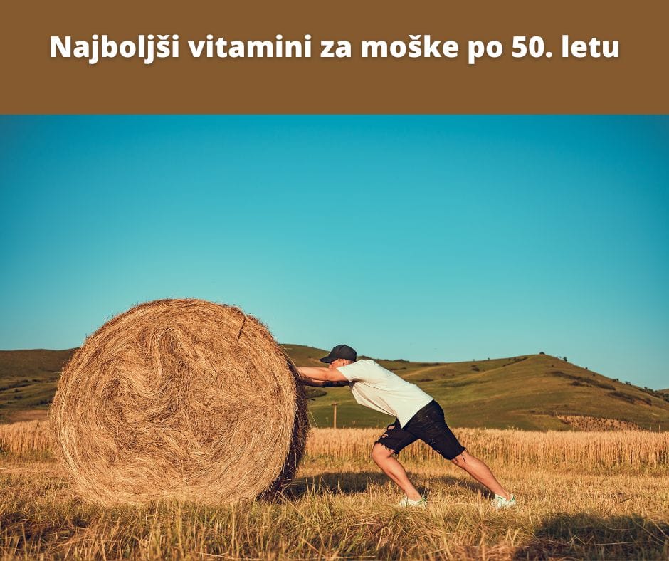 Moški v naravi, poln energije zaradi pravilne podpore z vitamini