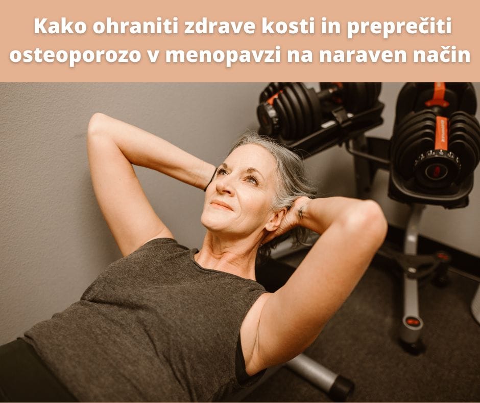 Vadba z utežmi za močne kosti v menopavzi