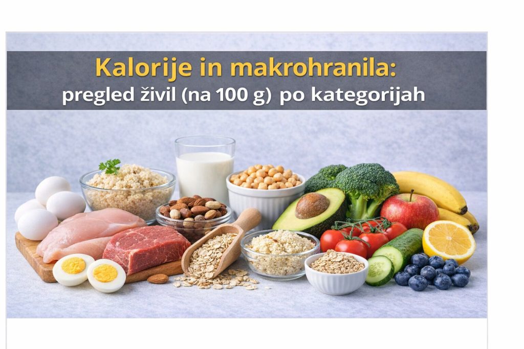kalorije in makrohranila na 100 g